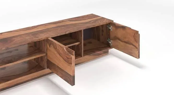 Wooden Twist Elegante Handmade Solid Teak Wood TV Unit for Living Room