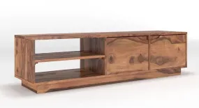 Wooden Twist Elegante Handmade Solid Teak Wood TV Unit for Living Room