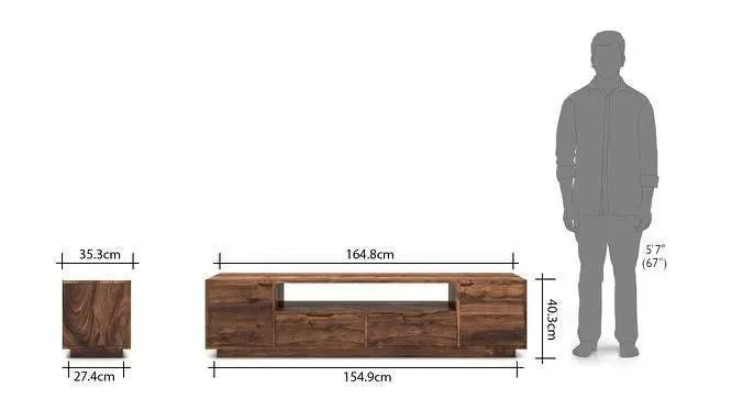 Wooden Twist Garrison Solid Sheesham Wood TV Unit for Living Room