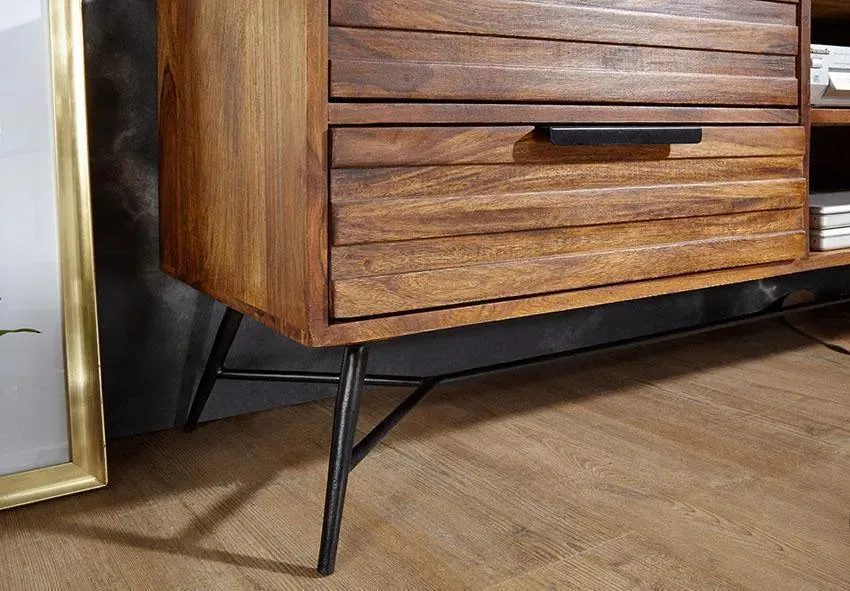 Wooden Twist Mirando Solid Sheesham Wood TV Unit for Living Room