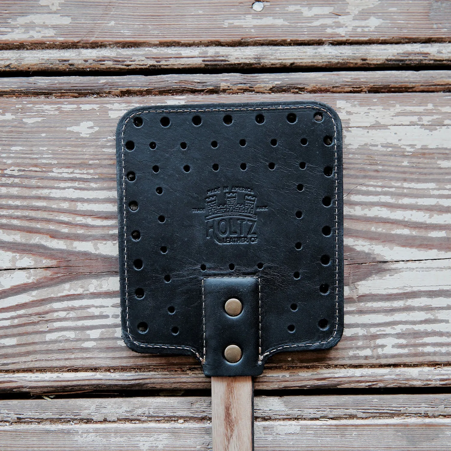 Your Logo   Our Leather - The Front Porch Flyswatter - Custom Logo and Corporate Gifting