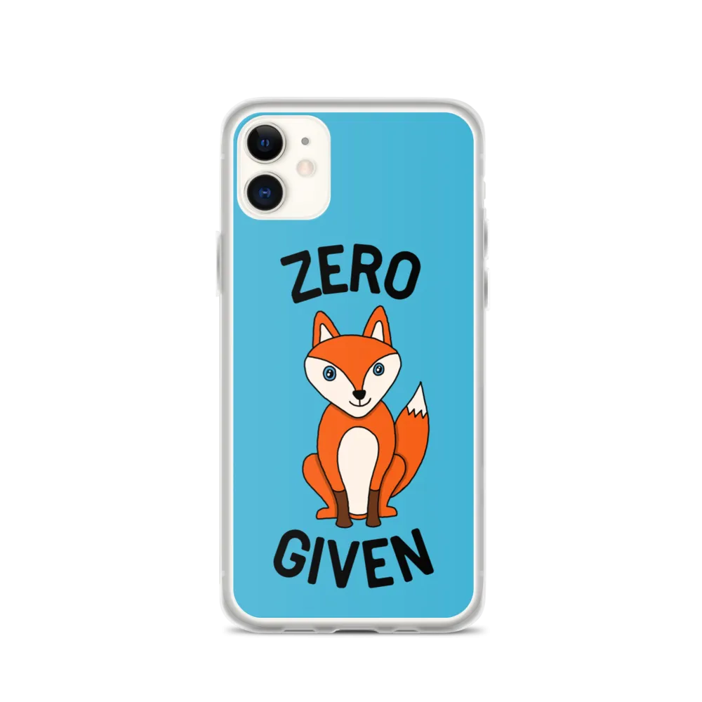 Zero Fox iPhone Case (iPhone 7/7 Plus/8/8 Plus/X/XS/XS Max/XR/11/11 Pro/11 Pro Max/SE/12 mini/12/12 Pro/12 Pro Max/13 mini/13)