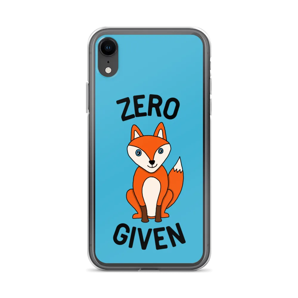 Zero Fox iPhone Case (iPhone 7/7 Plus/8/8 Plus/X/XS/XS Max/XR/11/11 Pro/11 Pro Max/SE/12 mini/12/12 Pro/12 Pro Max/13 mini/13)