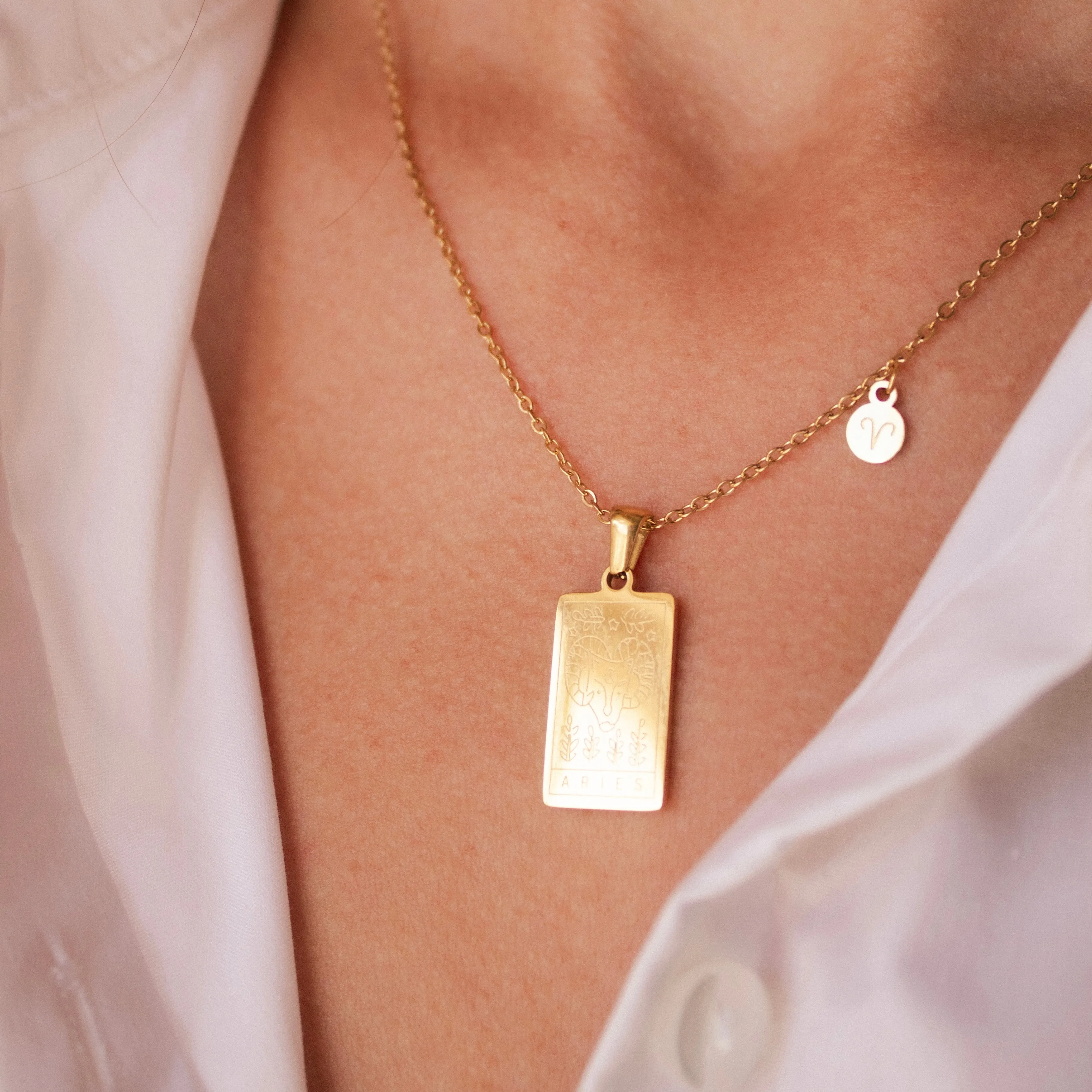 Zodiac Tarot Card Necklace