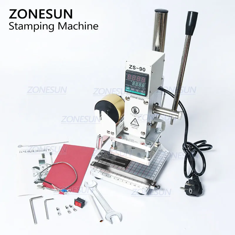 ZONESUN ZS-90 Hot Foil Stamping Machine For PVC Card Leather Paper